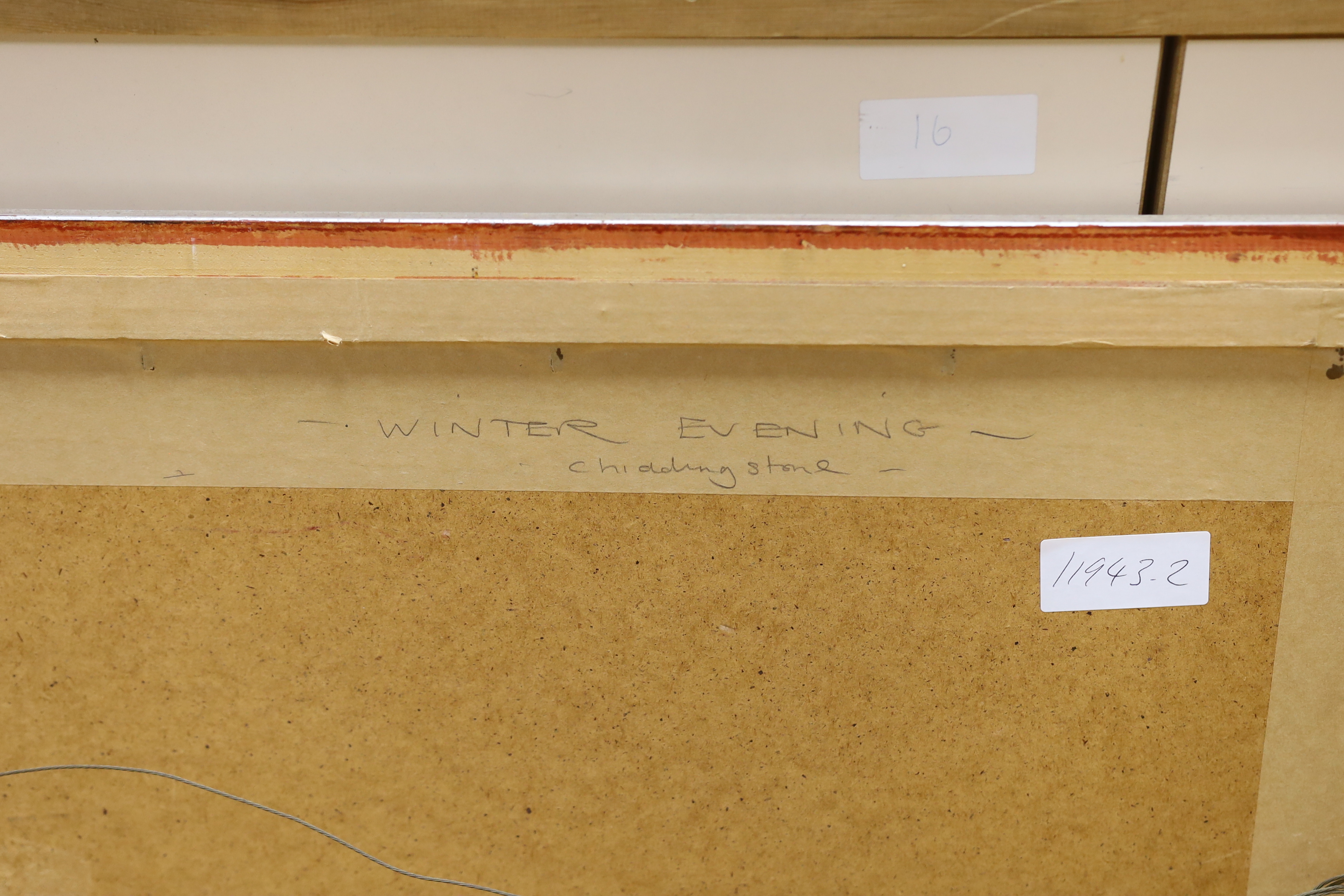 Paul Evans (b.1950), gouache, 'Winter Evening, Chiddingstone', signed, 44 x 56cm